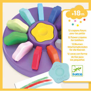 Djeco - 12 flowers crayons for toddlers