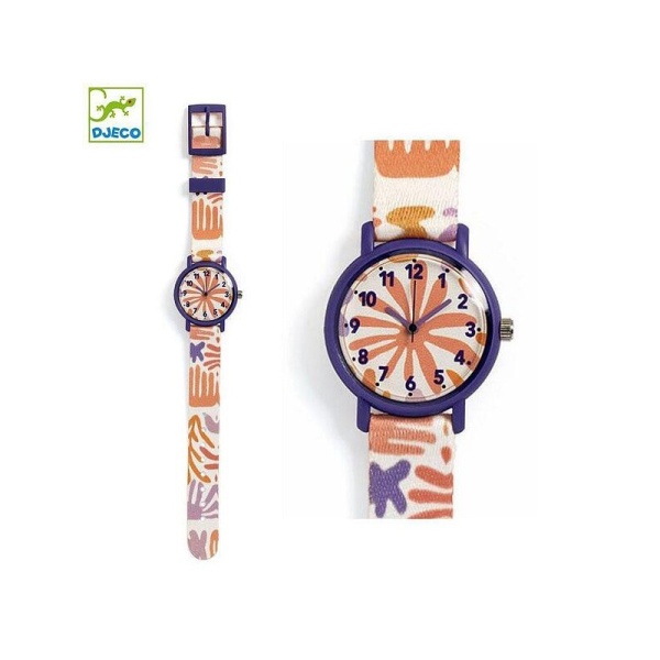 A beautiful, artistic and elegant quartz wrist watch with a stylish raccoon theme to help children learn to tell time; with attractive woven band and a secure clasp An educational, analog watch, it has 2 dials; 1 for hours and 1 for minutes to help make telling time easier and more intuitive Silent in operation, it has sweep hour, minute and second hands. Its superior engineering makes this time piece very accurate. SR626SW button battery included for long life. Shock resistant and water resistant, it will withstand the active child, it can hold up to accidental splashes and rain (not suitable for bath, shower or swimming) A great gift for boys and girls ages +5 3070900004337 DD00433