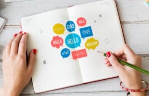 different language speech bubble hello concept