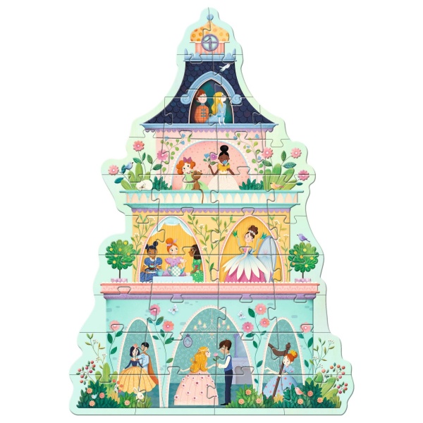 The Princess Tower 36pcs Giant Puzzle by Djeco Welcome, princesses! A ball is taking place on the ground floor, while tea is served on the first floor ... A giant tower full of surprises and beautiful ladies. You can step into the princess world as you piece together this giant 36-piece puzzle. What do you think the princesses are up to as they prepare for the ball? Once the puzzle is complete little ones can take a look inside the tower and compose a story about the ball. The set comes with an illustration card to help guide little ones that need a little extra help. The completed puzzle measures 90 cm high. Designed by Marie Desbons Suitable From   4+ years Dimensions   Box 19 x 33 x 9cm Brand   Djeco Item    DJ07130 EAN   3070900071308