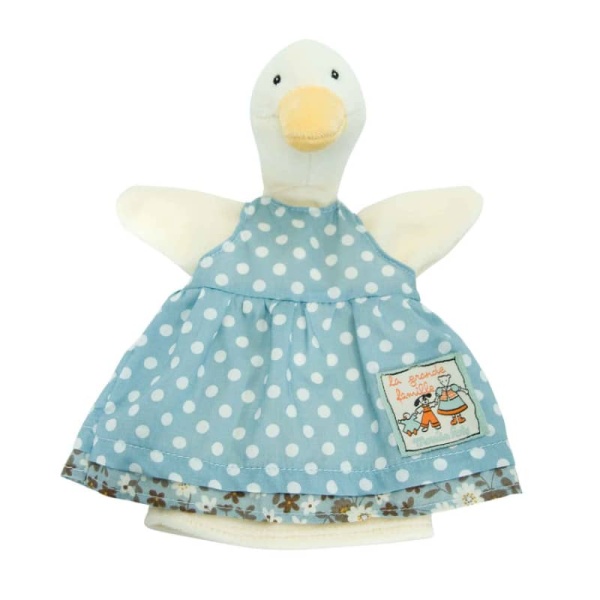 moulin roty jeanne the goose hand puppet