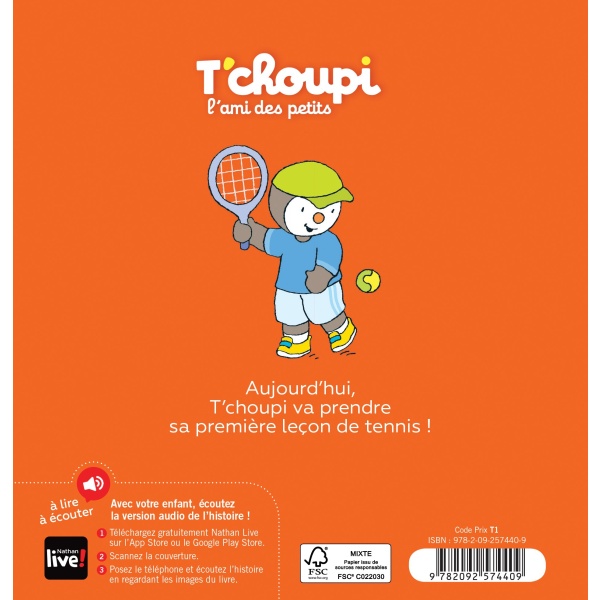 Nathan - T'choupi joue au tennis 9782092574409