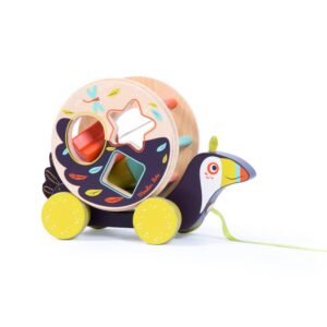 Moulin Roty – Wooden Activity Toucan – Pull Along Toy