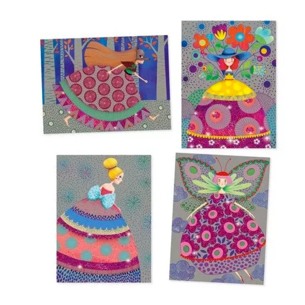 Djeco Scratch boards Beauties ball