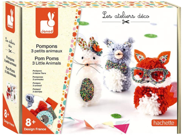 Janod - Pom Poms 3 little animals