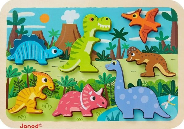 Janod - Dinosaurs chunky puzzle - Image 2