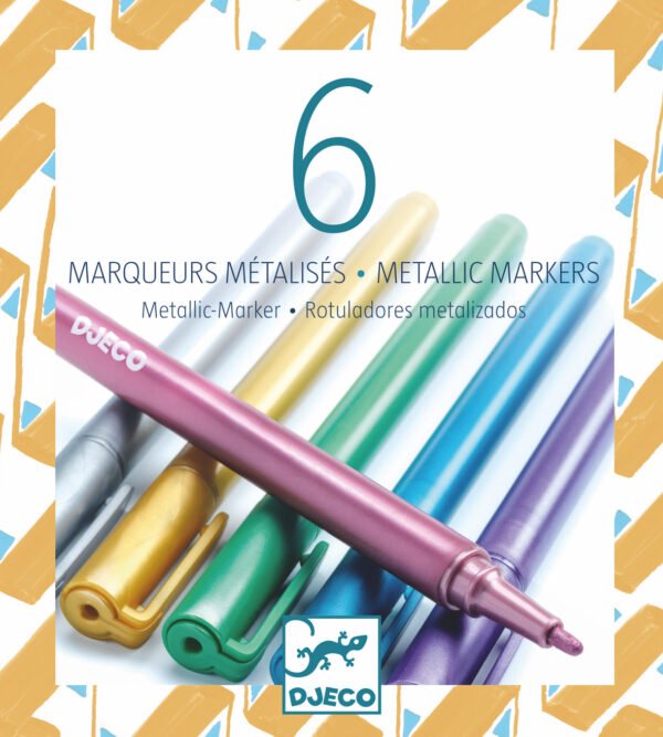 Djeco 6 metallic markers