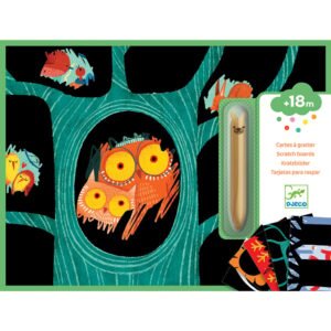 Djeco - Scratch art cards for toddlers. Animals