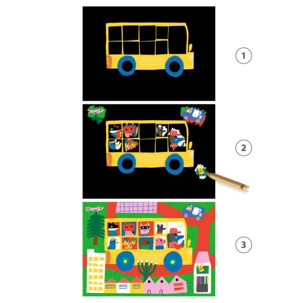 Djeco - Scratch art cards for toddlers. Vehicles