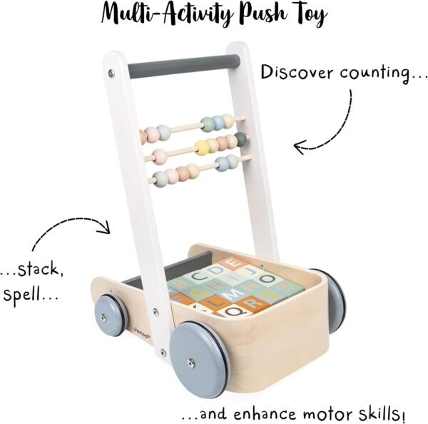 JANOD - Sweet Cocoon Cart With ABC Blocks