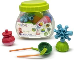 Lalaboom – BL221 - Lalaboom Barrel of educational beads 19 pcs