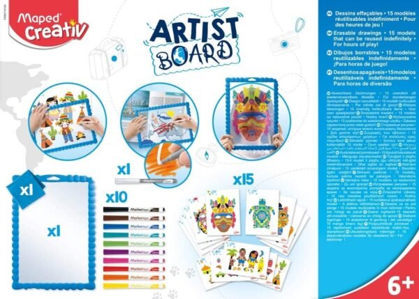 Maped Creativ -Artist board - Erasable drawings - White board