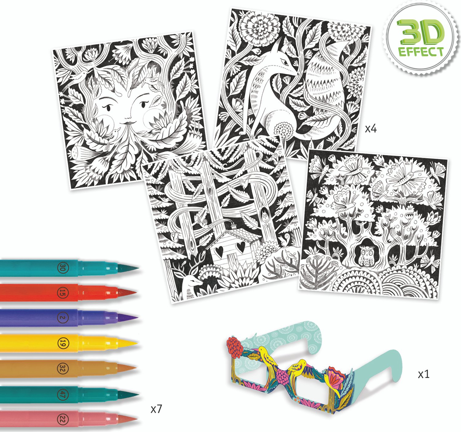 DJECO - Fantasy Forest - LGA 3D coloring