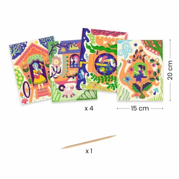 Djeco - Scratch cards - Wacky houses