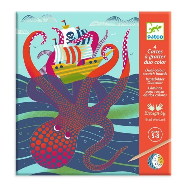 Djeco - Scratch cards - Topsy-turvy