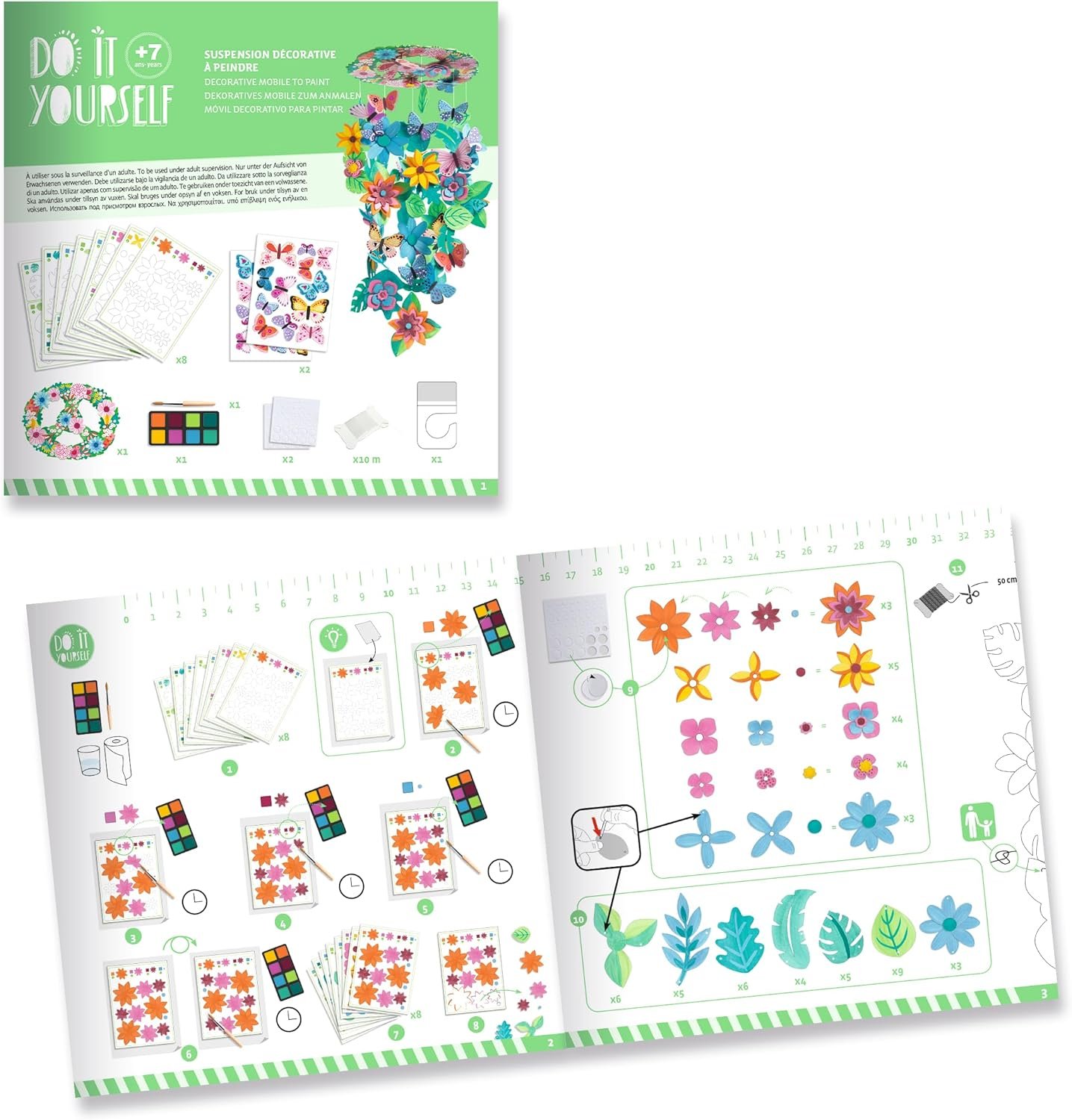 An arts and crafts kit for creating all sorts of coloured bracelets from handmade paper beads. Children cut the patterned sheets into strips, which they roll around a stick and glue down. These beads are then ready to be threaded onto the elastic cord to create pretty jewellery! You can even decorate them with the charms provided.